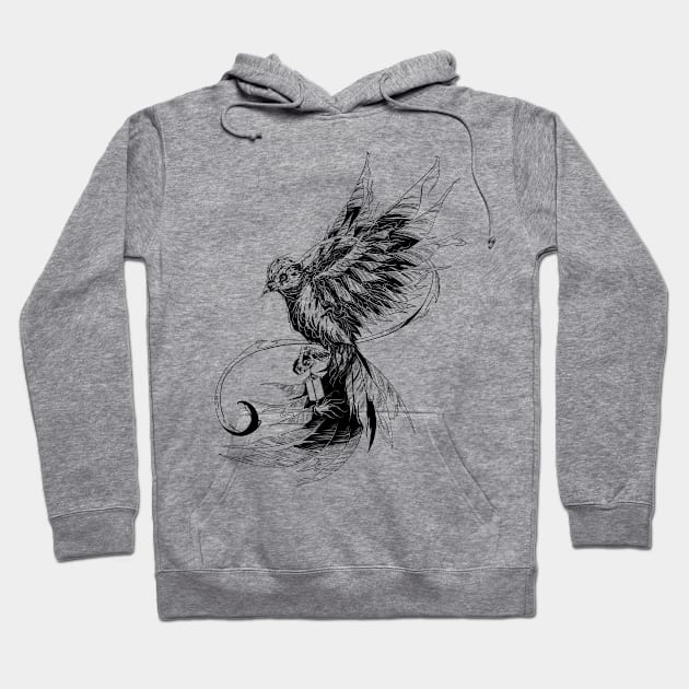 Lantern Bird Hoodie by mylistart